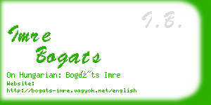 imre bogats business card